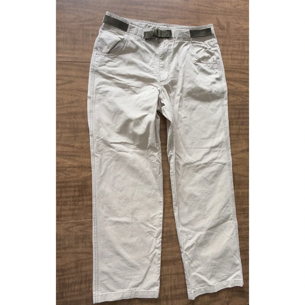 Ruff Hewn Men's Belted Cargo Pants Cotton Beige Size 34x34‎